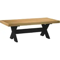 Syfax Mesa de centro NOAIN patas en X madera maciza pino 120x60x40 cm