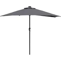 Syfax Sombrilla de jardín Antracita 294 x 150 x 224 cm