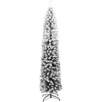 Prolenta Maison Exclusive - Árbol de Navidad artificial, diseño esbelto, color verde con efecto de nieve, 180 cm, material: PVC