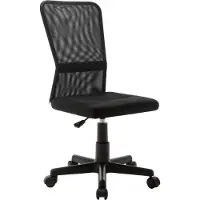 vidaXL Silla de oficina negra , 44x52x100 cm, tejido de malla - Silla de oficina - Sillas de oficina - Silla - Sillas