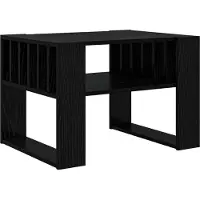 Syfax Mesa de Café Roble Negro 66 x 49,5 x 45 cm Madera de ingeniería