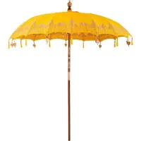 Syfax Parasol Balinés Amarillo 215 x 215 x 260 cm Algodón