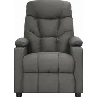 Syfax Sillón reclinable de tela gris oscuro