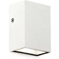 Faro 70567N, aplique de pared para exteriores, blanco, aluminio, IP44, Clase I, 4 W