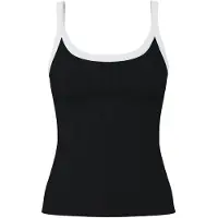 Pieces Top 'PCMay' negro / blanco