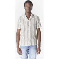 KOROSHI Camisa caqui / blanco lana