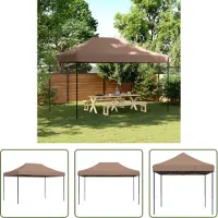 The Living Store Tienda de campaña plegable tipo "pop-up" para eventos, color marrón, dimensiones 440x292x315 cm