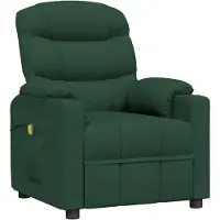 Syfax Sillón de masaje, color verde oscuro, tapizado en tela