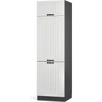 Vicco Armario para frigorífico empotrado Fame-Line Blanco casa de campo 60 cm, Model 36066