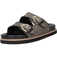 Rieker Zapatos abiertos 'Pantolette Damen V9584 00 Kunststoff (Synthetik) in schwarz' negro