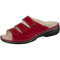 Finn Comfort Zapatos abiertos 'Pantolette Damen 02554 604420 Echtleder in rot' rojo