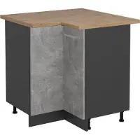 Vicco Armario de esquina R-Line Hormigón 75.6 cm , ET Roble, Model 54137