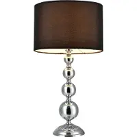 Lux.pro Lámpara de mesa [51 cm x Ø29 cm], lámpara de noche, lámpara de lectura, cromada []