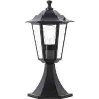 Brilliant : Lámpara exterior de pared negra CARLEEN | Estilo rústico | Regulable con bombilla adecuada | 1 x casquillo E27, máximo 60 vatios | Altura: 36 cm | Metal/Vidrio | IP44