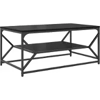 Syfax Mesa de Café Roble Negro 90 x 50 x 40 cm