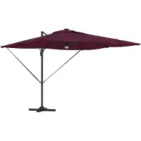 Syfax Parasol Roma Rojo 286 x 284 x 270 cm Aluminio y poliéster