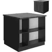 Vicco Isla de cocina Fame-Line Antracita-Oro Landhaus 90 cm sin encimera, Model 57409