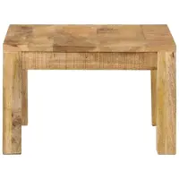 Syfax Mesa de centro de madera maciza de mango 55x55x35 cm
