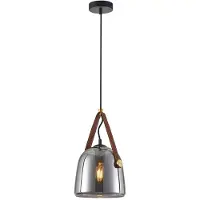 ITALUX SOLTA PND-24342-1-BK-SG, lámpara colgante