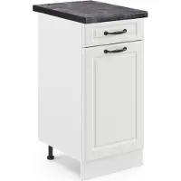 Vicco Mueble bajo de cocina R-Line Blanco casa de campo 40 cm , ET Antracita, Model 46176