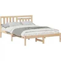 Syfax Estructura de cama Marrón 120 x 200 cm Madera de pino macizo