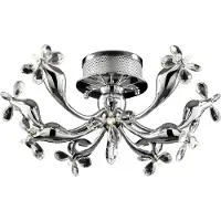 Luxera Lámpara de techo SIRIUS, 20W, diámetro 80cm, metal con cristales, regulable