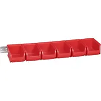Allit 457060, juego de cajas de almacenamiento transparentes ProfiPlus 2/7, color rojo