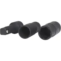 Ks Tools 913.1280, juego de llaves de vaso, 1/2", 3 cabezales, acero cromo-molibdeno, según las normas DIN 3120 e ISO 1174, peso: 600 g