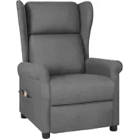 Syfax Sillón de masaje tela gris claro