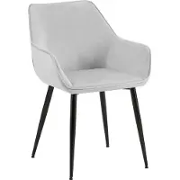 CLP Silla de comedor Vessa - terciopelo - gris claro