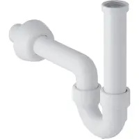 Geberit Sifón para tubos de desagüe de inodoro y bidé, fabricado en polipropileno (PP), diámetro 40, color blanco, referencia 151100, 1 unidad.