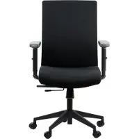 Stema Silla de oficina giratoria ergonómica RIVERTON F/L, reposabrazos ajustables, asiento deslizante (hacia adelante y hacia atrás), negro