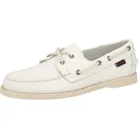 Sebago para hombre. 7000H00 Náuticos de Piel Docksides Portland blanco (44), Plano, Cordones, Casual, outlet 2026.