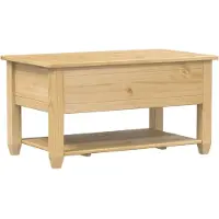 Syfax Mesa de centro cajones Corona madera maciza de pino 85x50x45 cm