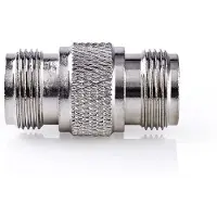 Nedis Adaptador De Satélite/antena Tipo N Hembra A Tipo N Hembra Niquelado 50 Ohmios Recto Metal