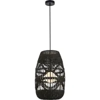 Milagro Lámpara colgante estilo boho ARONA, color negro, 1 bombilla G9, diámetro 250 mm, modelo ML0354