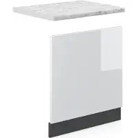 Vicco Panel frontal R-Line Blanco alto brillo 60 cm , ET Mármol, Model 46233