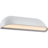 Nordlux 84081001: Lámpara de pared LED frontal, 10W, metal, color blanco, IP44, resistente al agua