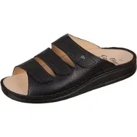 Finn Comfort Zapatos abiertos 'Pantolette Herren 01508 055099 Echtleder in schwarz' negro