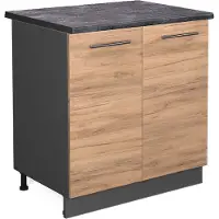 Vicco Mueble bajo de cocina Fame-Line Roble dorado/Antracita 80 cm encimera Antracita, Model 46001