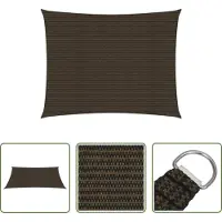 The Living Store Tienda Living, toldo de protección solar, 160 g/m², color marrón, 2 x 3,5 metros, fabricado en HDPE