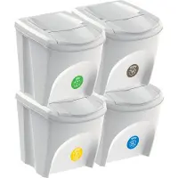 Keden Conjunto De 4 Contenedores De Reciclaje Sortibox 4x25l