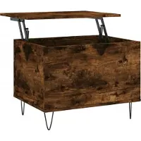 Syfax Mesa de centro madera contrachapada roble ahumado 60x44,5x45 cm