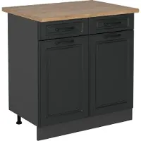 Vicco Mueble bajo de cocina R-Line Antracita casa de campo 80 cm , ET Roble, Model 54193