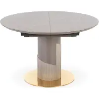 Halmar - Mesa de comedor extensible Muscat - mármol gris / gris claro / dorado