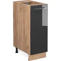 Vicco Armario de farmacia Fame-Line Antracita alto brillo 30 cm sin encimera, Model 38414
