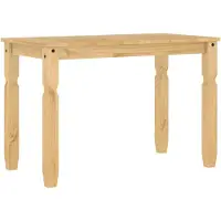 vidaXL Mesa de comedor Corona, 112x60x75 cm, madera maciza de pino