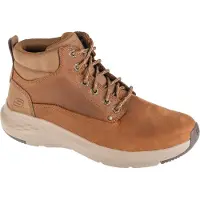 SKECHERS para hombre. 205175 Botines de Piel Relaxed Fit: Parson - Ederic marrón (42), Beige, Plano, Cordones, Casual, outlet 2026.