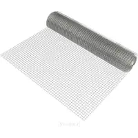 Pro-Tec Malla de alambre galvanizada, forma cuadrada, 1m x 25m. Malla soldada, ideal para jaulas, cercas y vallas. []