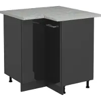 Vicco Armario de esquina R-Line Antracita alto brillo 75.6 cm ET Mármol, Model 54136